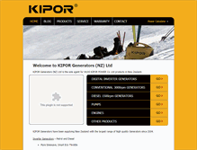 Tablet Screenshot of kipor.co.nz